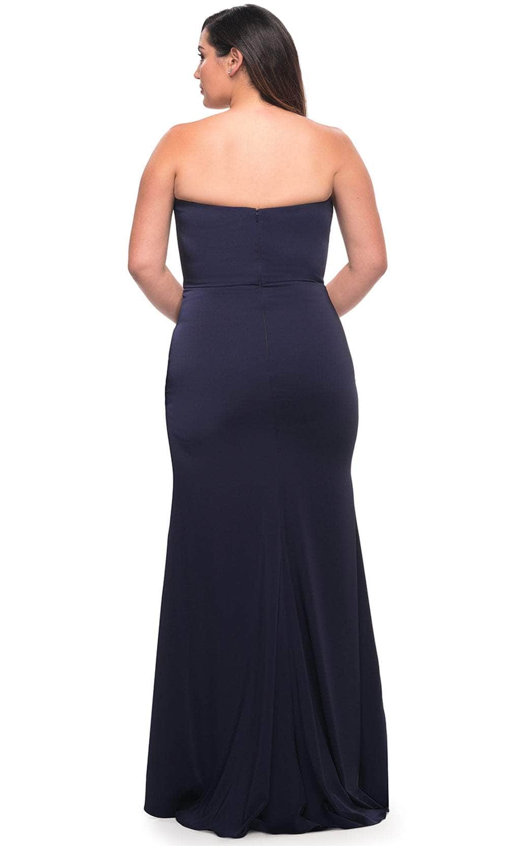 La Femme 29664 - Strapless Ruffled Slit Prom Gown Special Occasion Dress