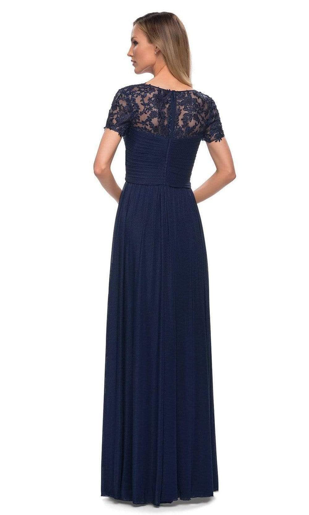 La Femme - 29772 V-Neck Ruched Evening Dress Mother of the Bride Dresses
