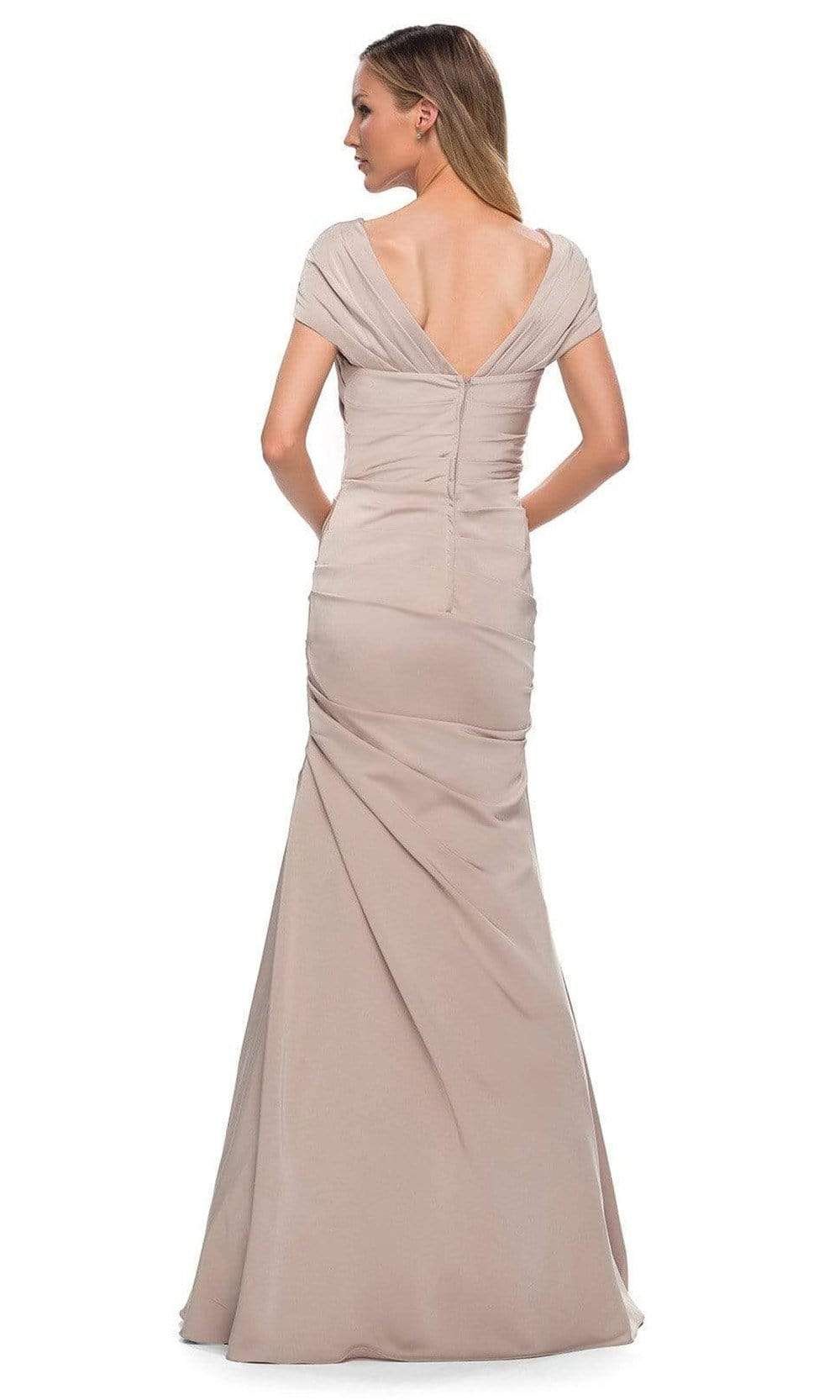 La Femme - 29805 Modified V-Neck Trumpet Evening Dress Mother of the Bride Dresses