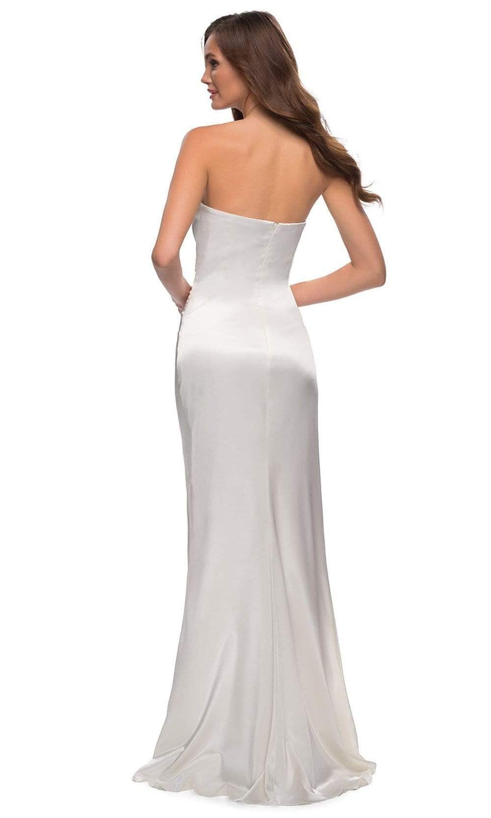 La Femme - 29807 Strapless Fitted Stretch Satin Long Dress Prom Dresses