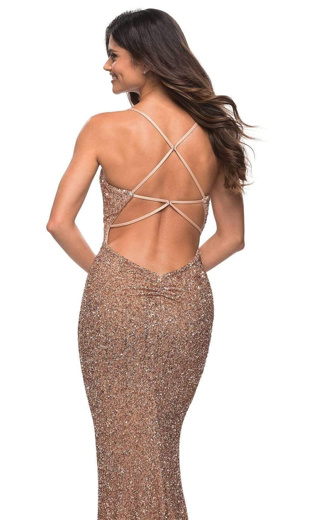 La Femme - 29949 Strappy Back Sequin Gown Special Occasion Dress