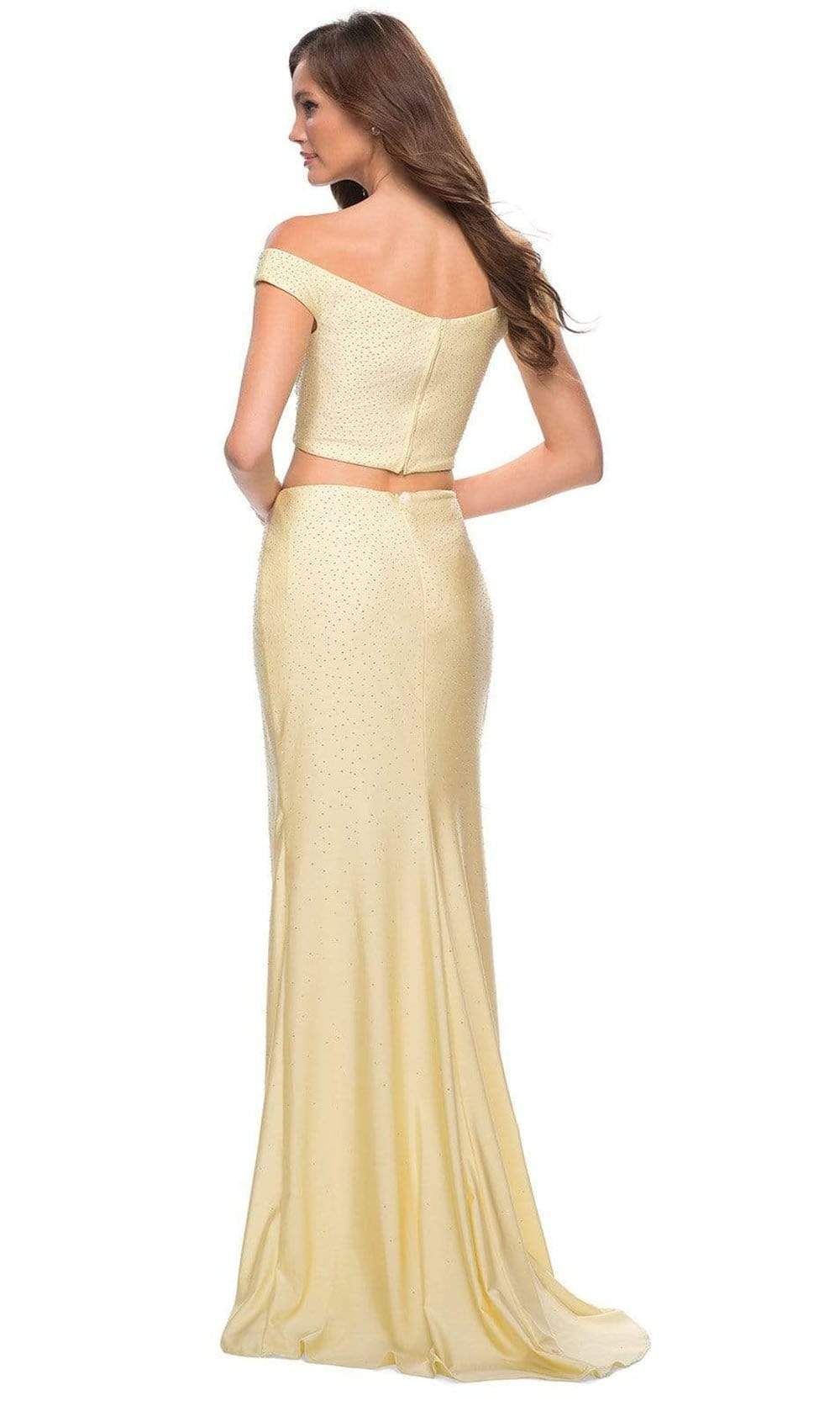 La Femme - 29951 Two-Piece Jewel Studded Off Shoulder Dress Prom Dresses