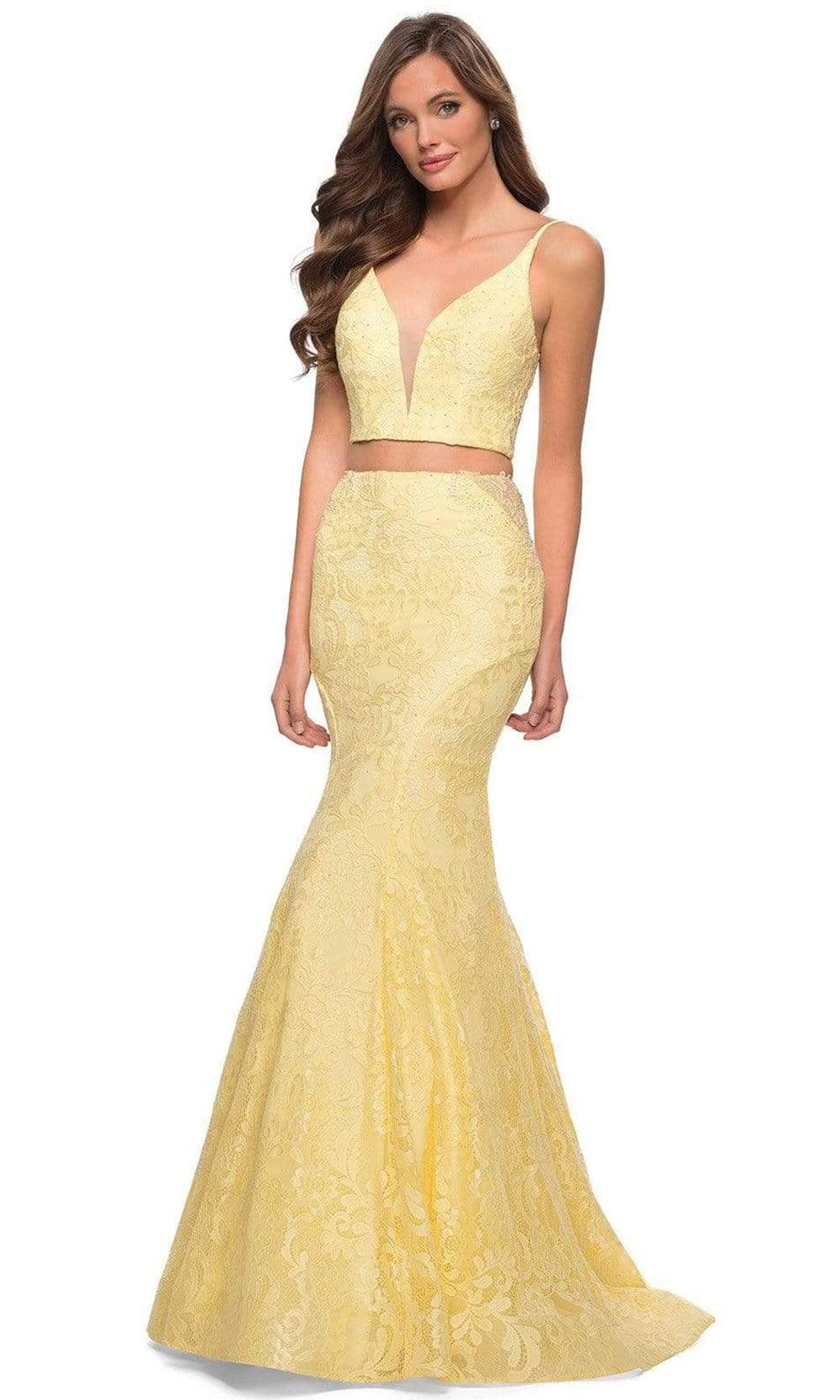 La Femme - 29970 Two Piece Plunging V Neck Mermaid Dress Special Occasion Dress