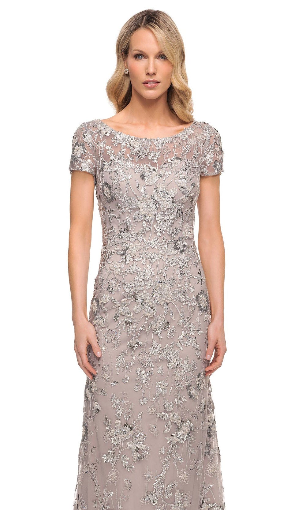 La Femme 30053 - Embroidered Sheath Dress Mother of the Bride Dresses