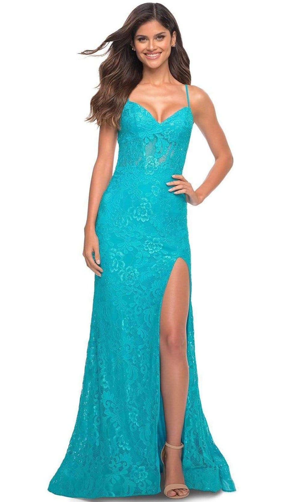 La Femme 30171 Prom Dress - Aqua | NewYorkDress La Femme 30171 Prom Dress - Aqua | NewYorkDress
