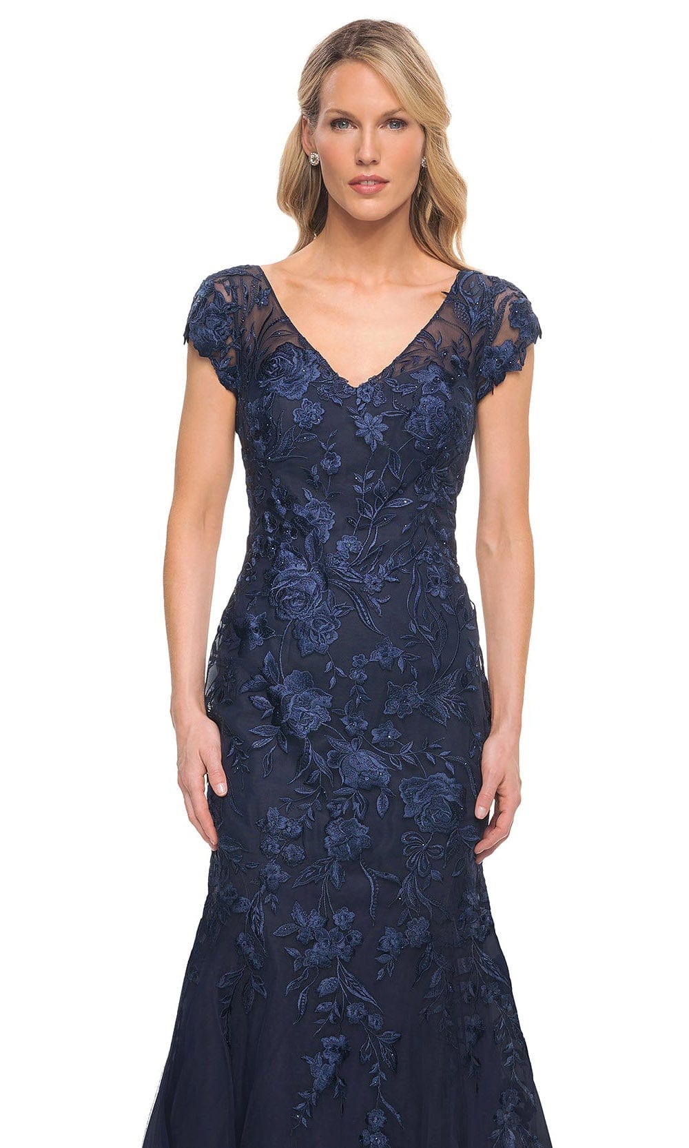 La Femme 30269 - Lace Tulle Mermaid Dress Special Occasion Dress