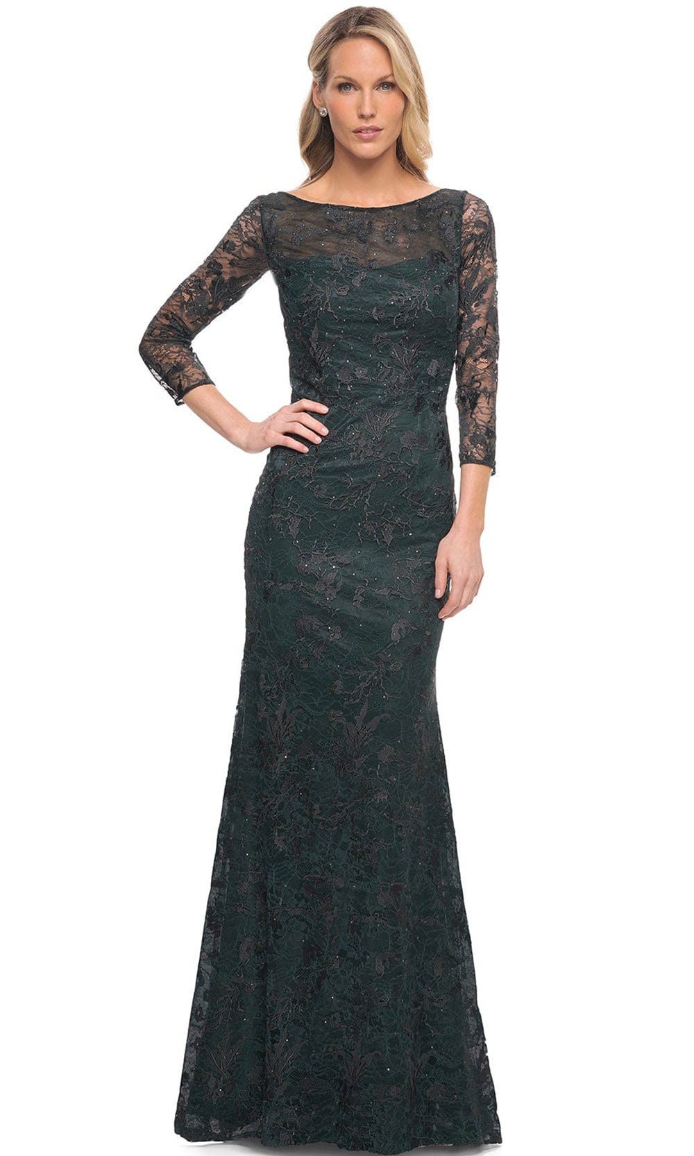 La Femme 30317 - Sheer Lace Dress Mother of the Bride Dresses