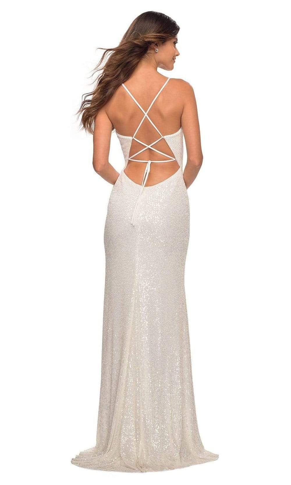 La Femme - 30388 Plunging V-Neck Sequin Gown Special Occasion Dress