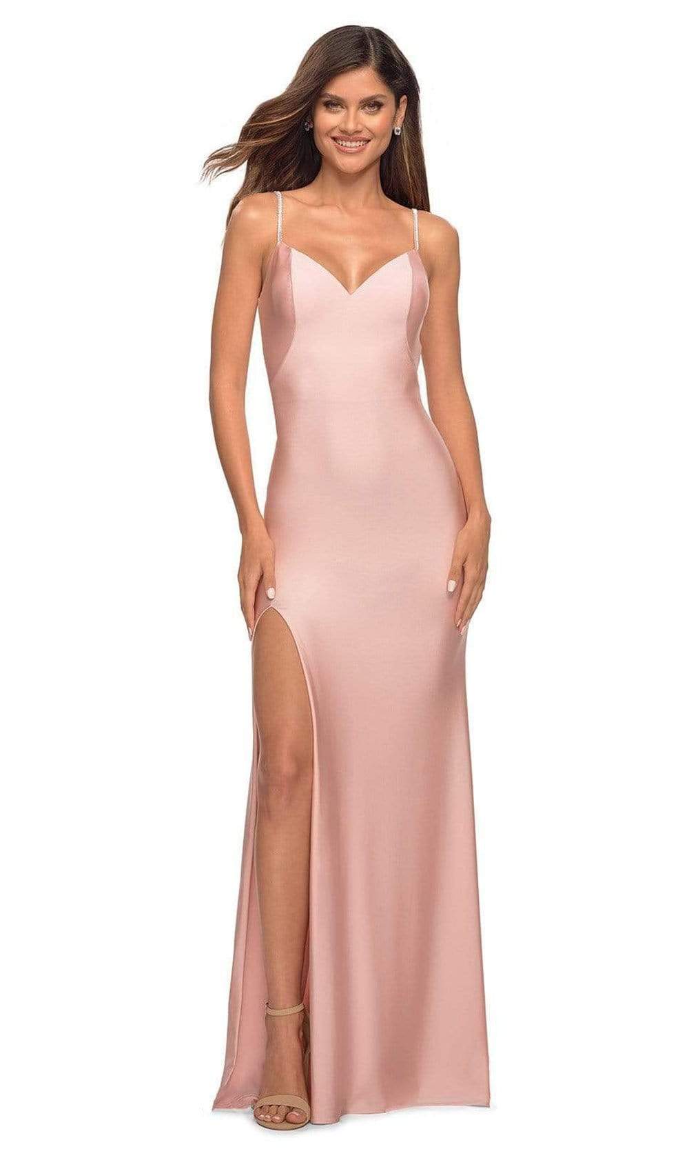 La Femme - 30435 Jeweled Strap Sheath Gown Special Occasion Dress