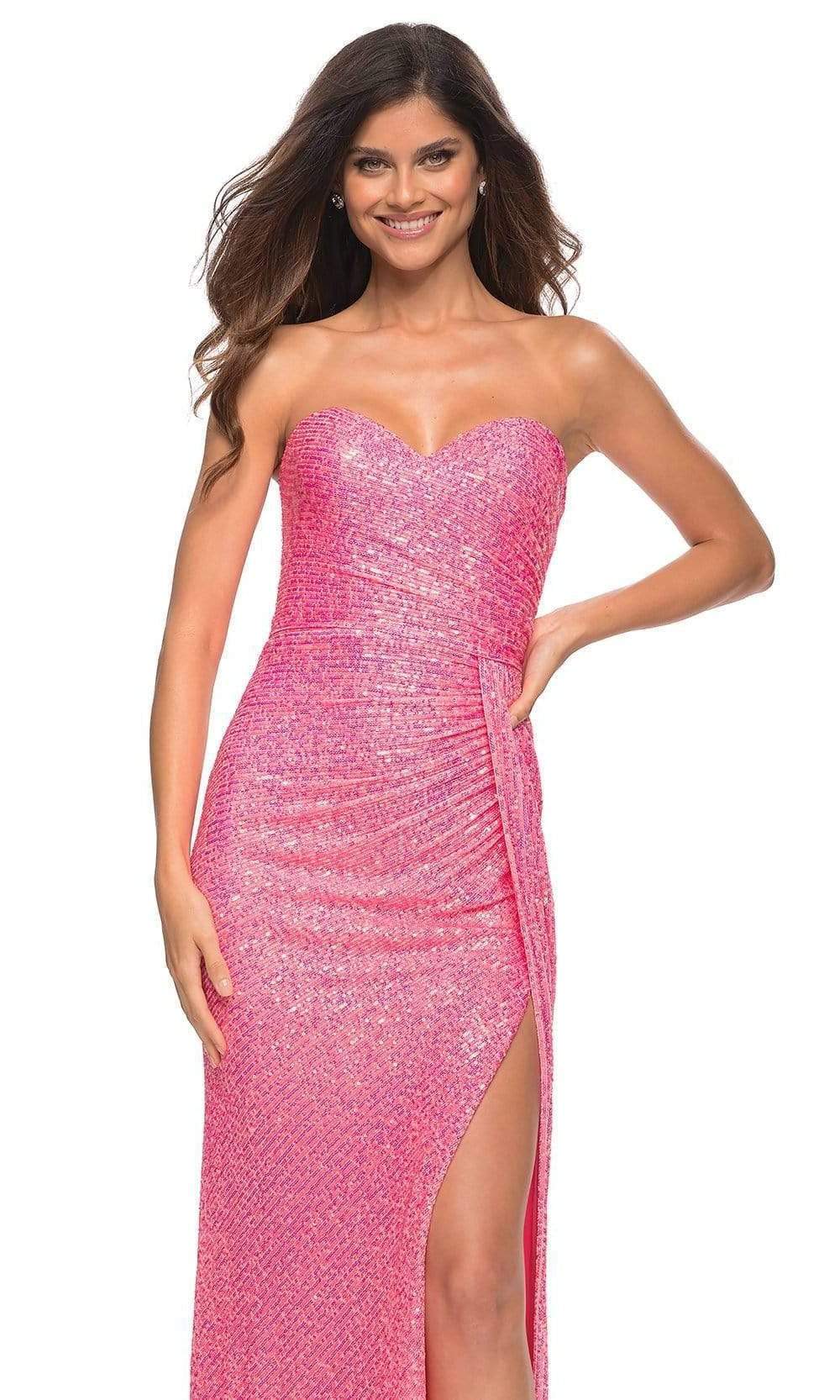 La Femme - 30685 Strapless Sequined Evening Gown Prom Dresses