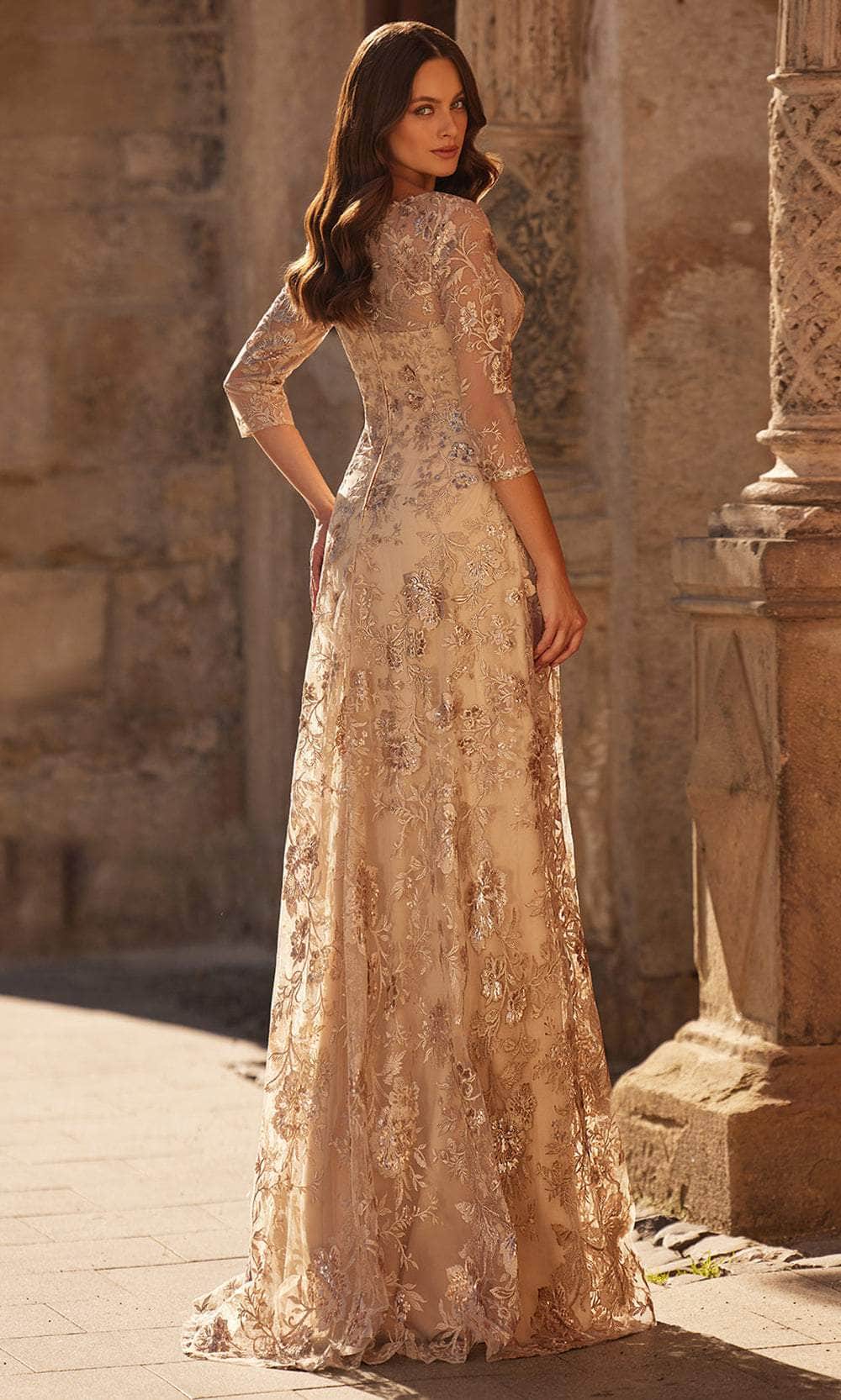 La Femme 30803 - Keyhole Back Evening Dress Mother of the Bride Dresses