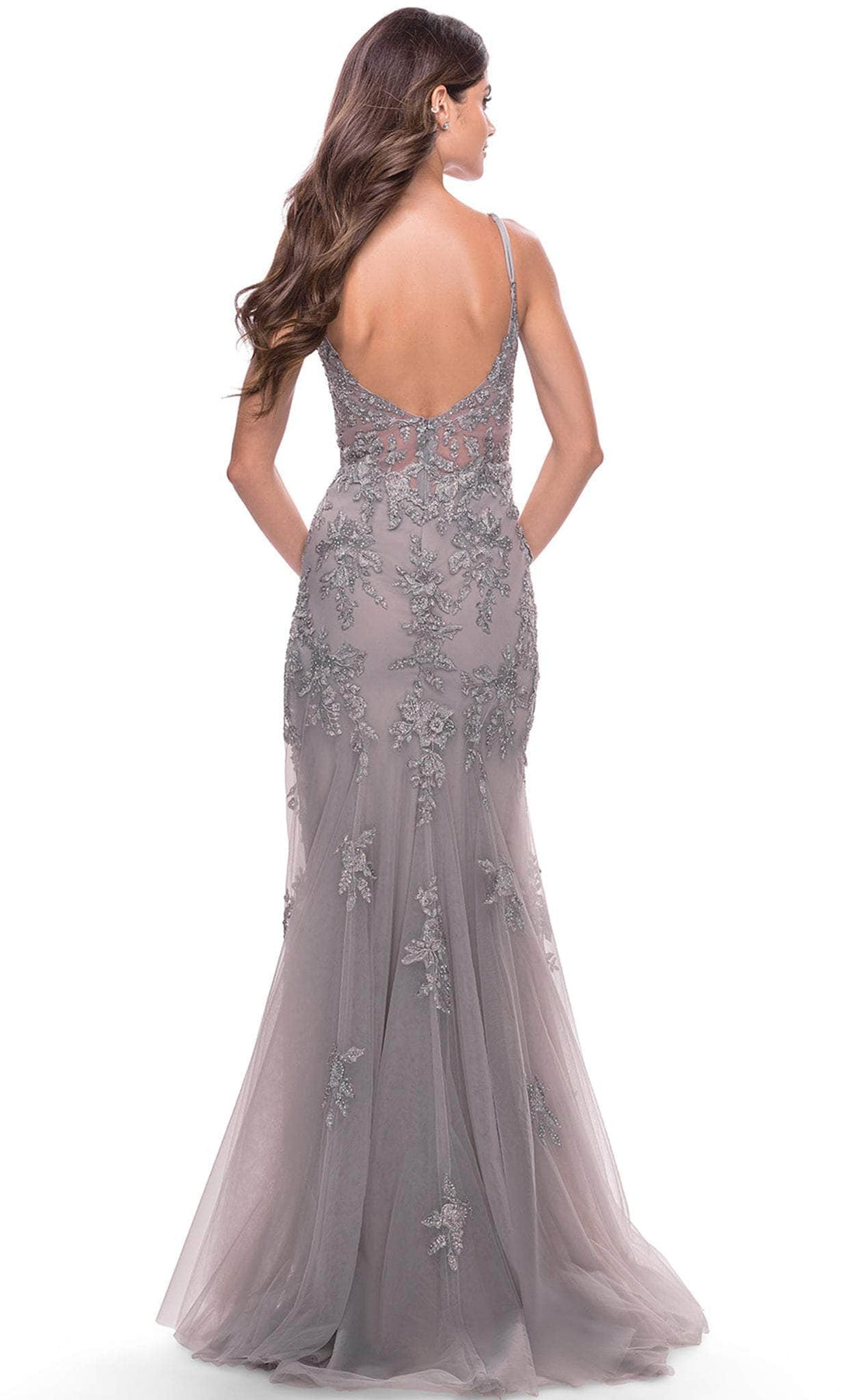 La Femme 31126 - Embroidered Sleeveless Prom Dress Special Occasion Dress