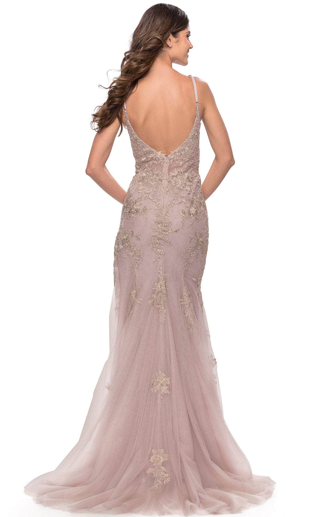 La Femme 31126 - Embroidered Sleeveless Prom Dress Special Occasion Dress