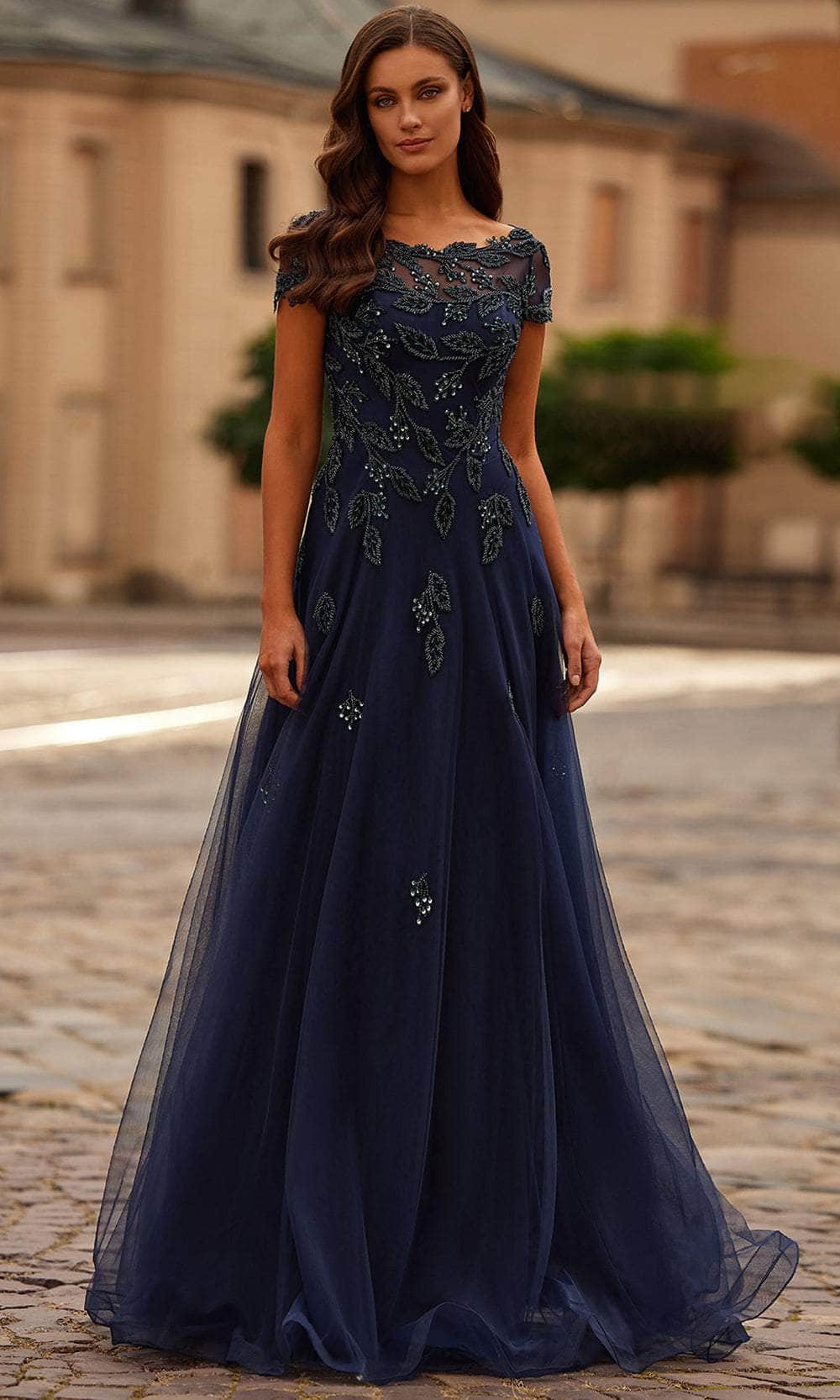 La Femme 31692 - Illusion Neckline Evening Dress Mother of the Bride Dresses