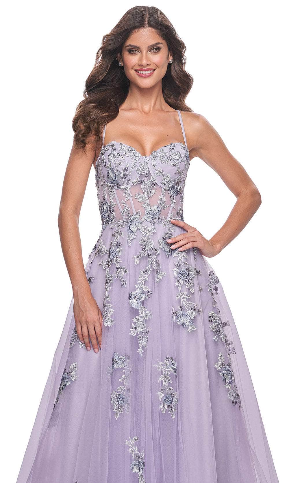 La Femme 32221 - Sleeveless Corset Prom Gown Prom Dresses