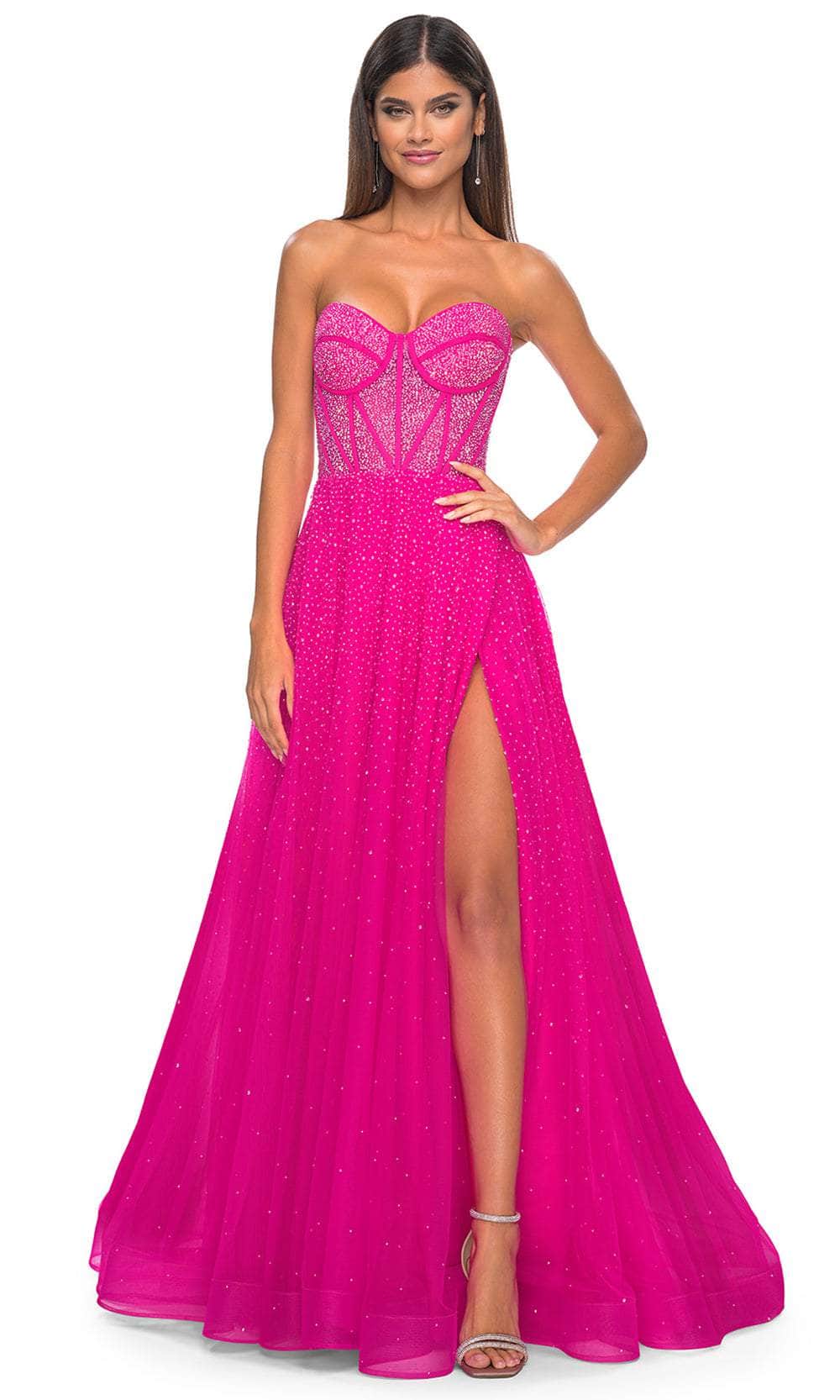 La Femme 32278 Bejeweled Bustier Prom Dress | Formal Dress Shops 6 / Hot Fuchsia La Femme 32278 Bejeweled Bustier Prom Dress | Formal Dress Shops 6 / Hot Fuchsia