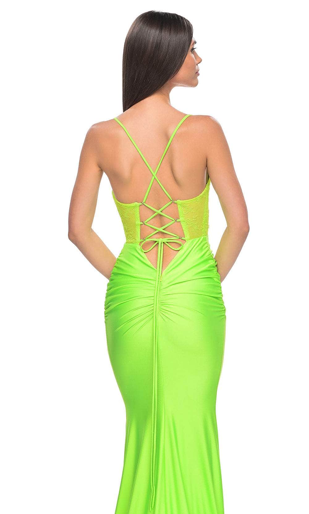 La Femme 32322 - Scoop Lace-Up Back Prom Gown Evening Dresses