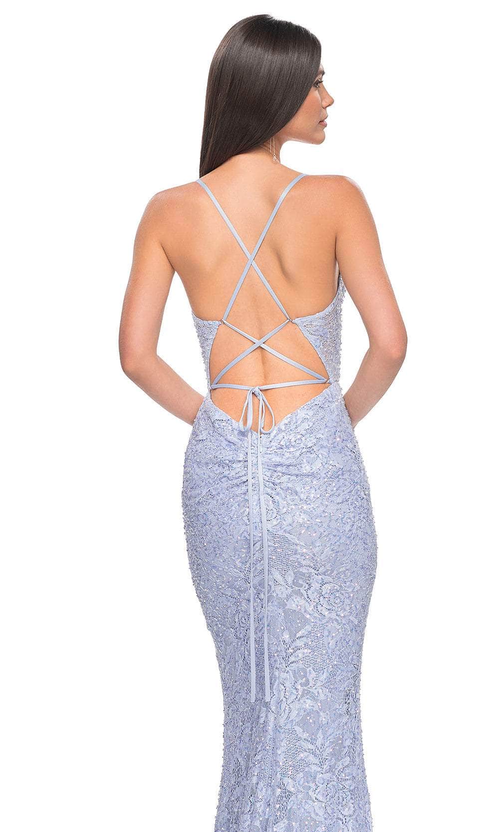 La Femme 32434 - Strappy Back Lace Prom Gown Formal Gowns