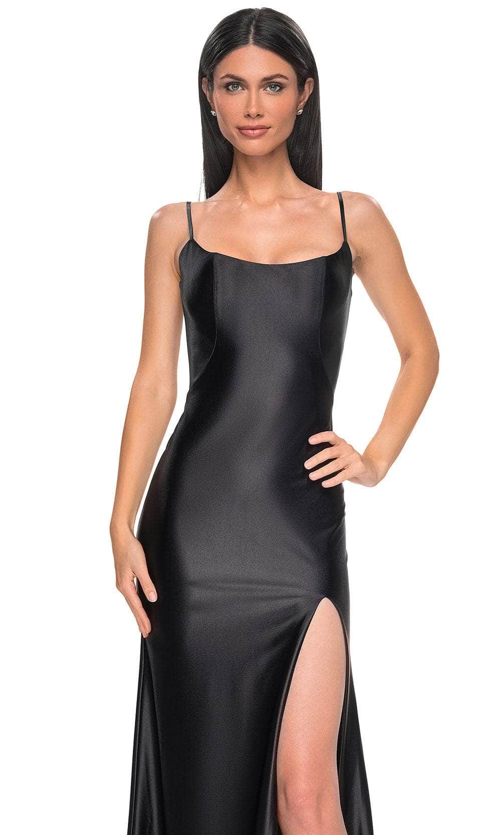 La Femme 32640 - Scoop Neckline Jersey Prom Gown Evening Dresses