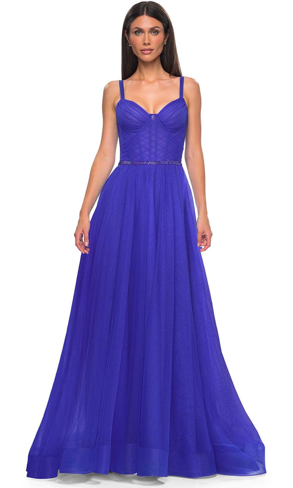 La Femme 32656 - Tulle A-Line Prom Gown Evening Dresses