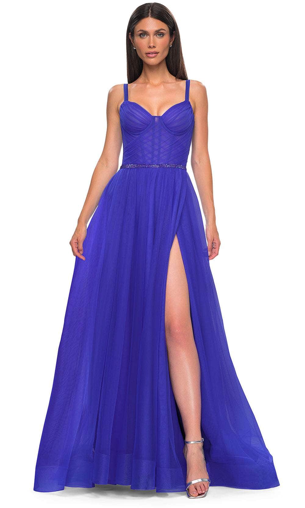 La Femme 32656 - Tulle A-Line Prom Gown Evening Dresses
