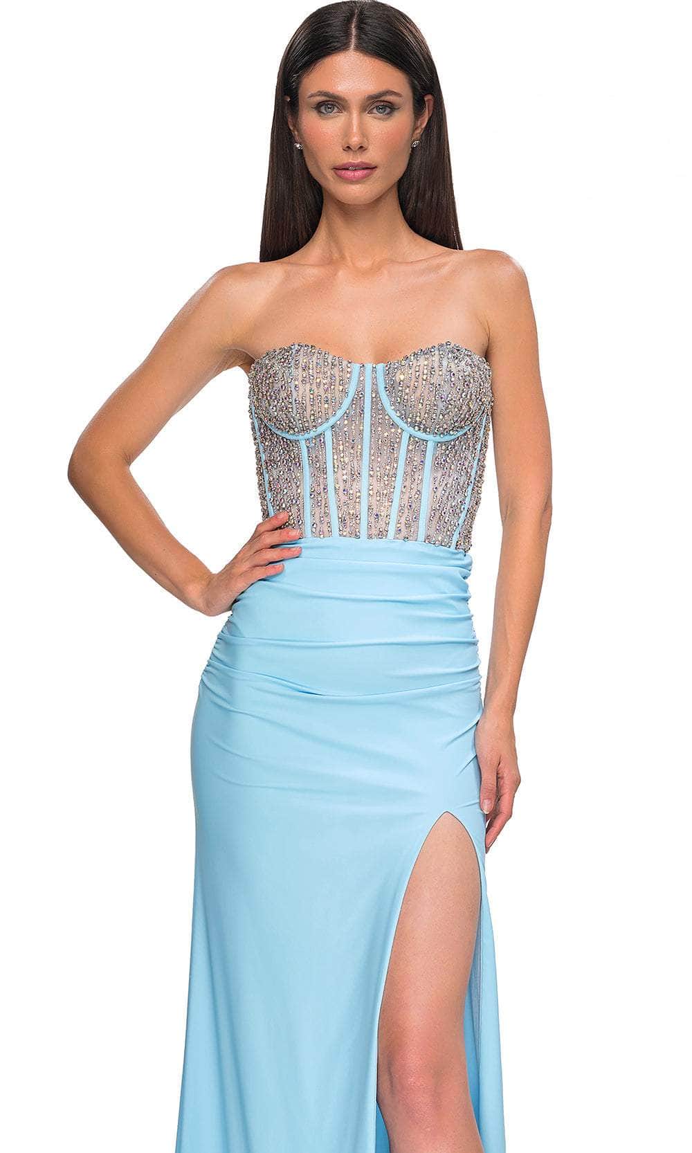 La Femme 32669 - Rhinestone Corset Prom Gown Evening Dresses