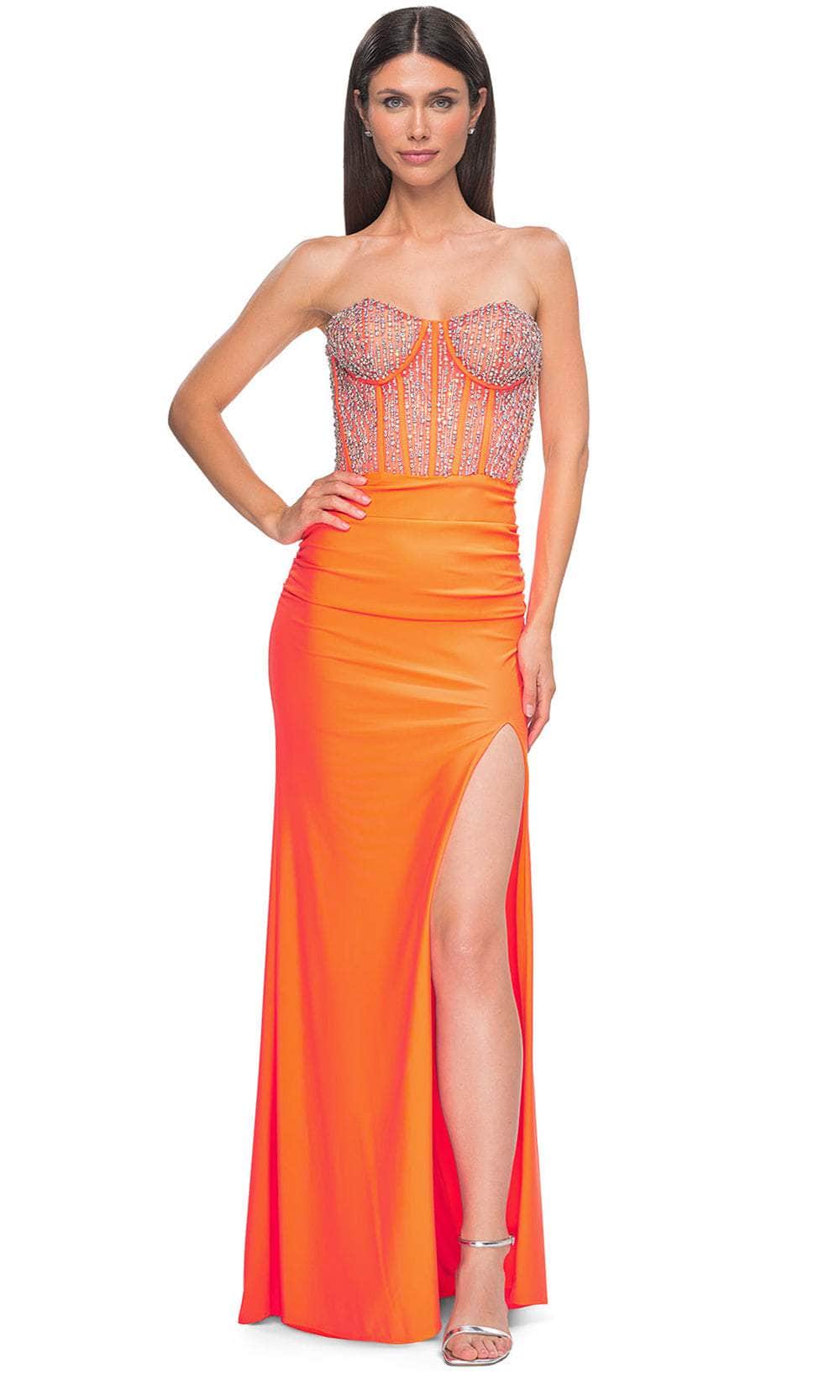 La Femme 32669 - Rhinestone Corset Prom Gown Evening Dresses