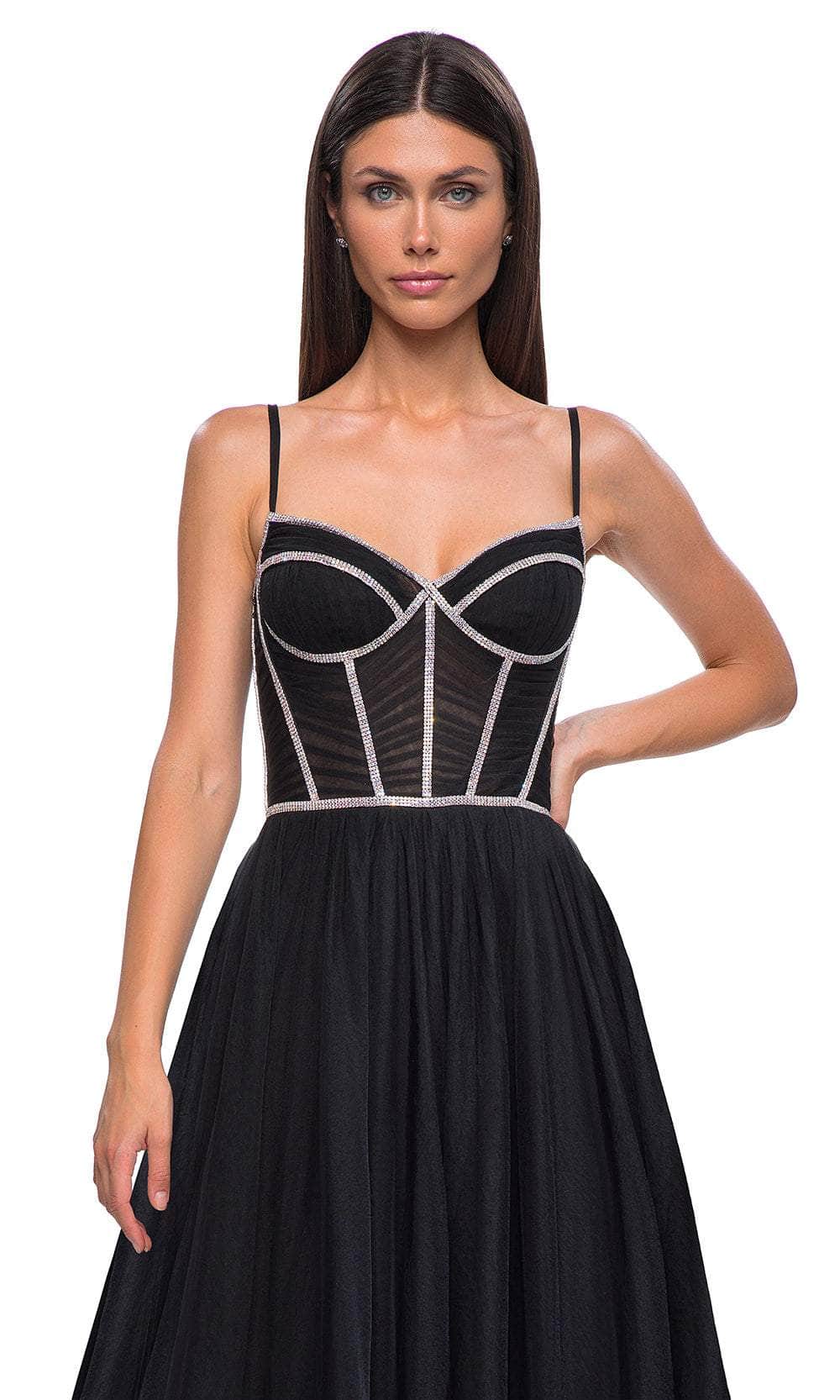 La Femme 32675 - Rhinestone Sleeveless Prom Gown Prom Dresses