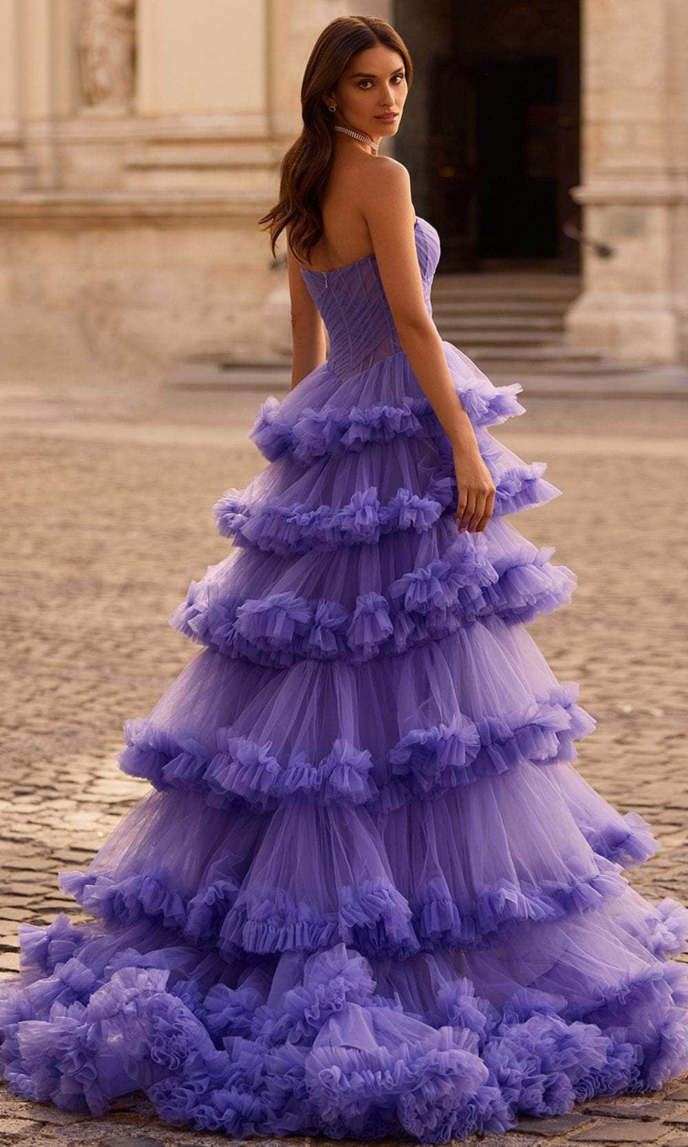 La Femme 32721 - Sweetheart Ruffled Ballgown Prom Dresses