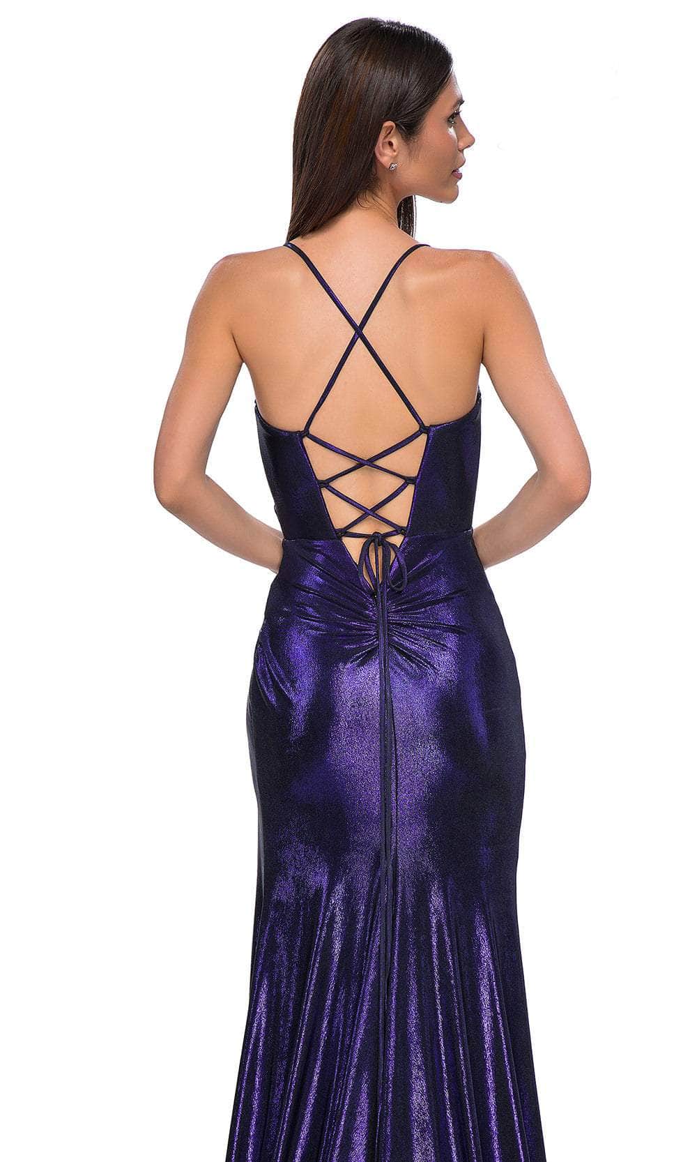 La Femme 32884 - Jersey  Faux Wrap Prom Gown Prom Dresses
