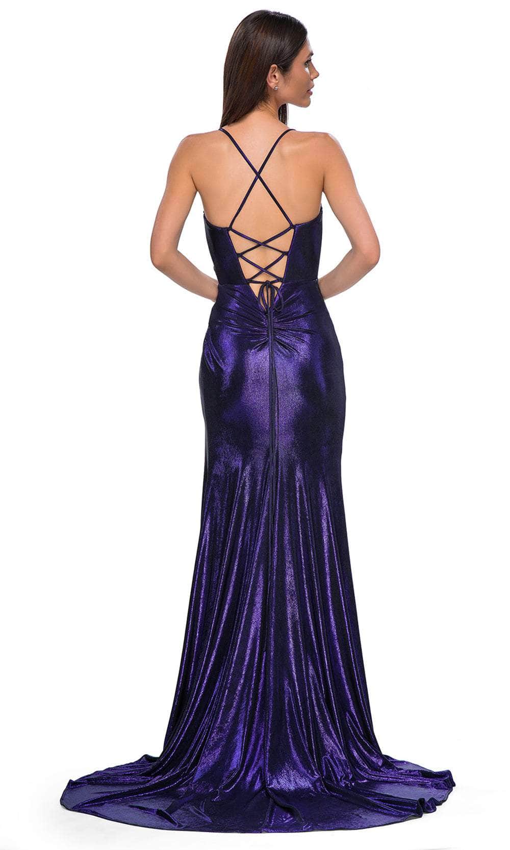 La Femme 32884 - Jersey  Faux Wrap Prom Gown Prom Dresses