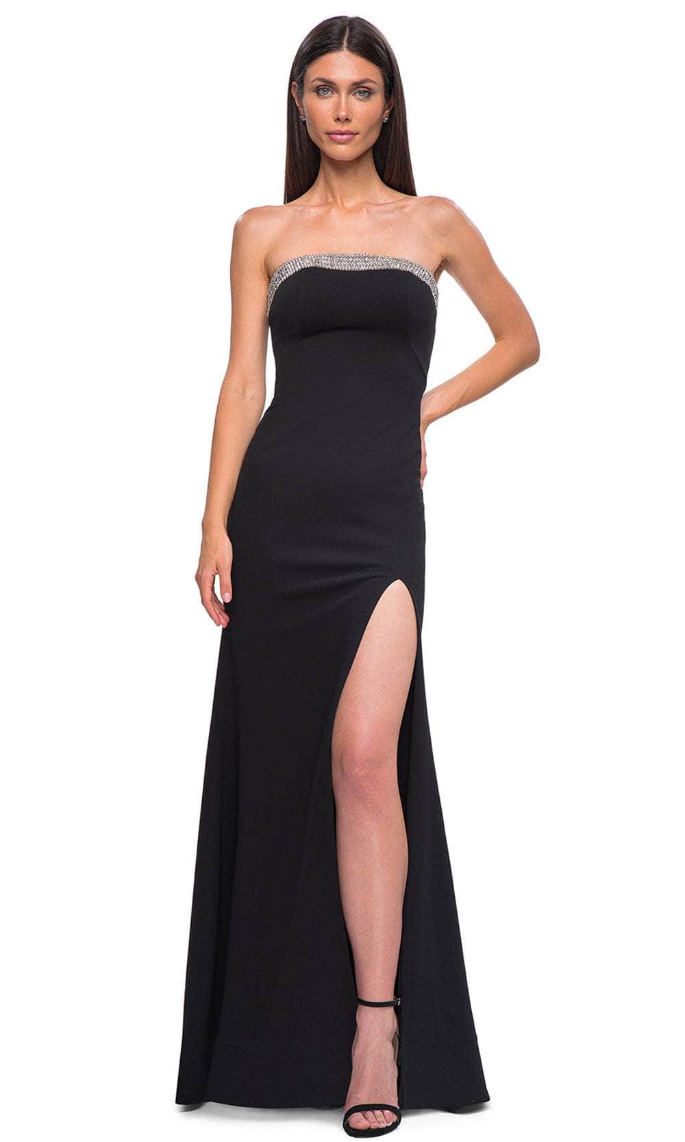 La Femme 32891 - Rhinestone Trim Strapless Prom Gown Special Occasion Dress