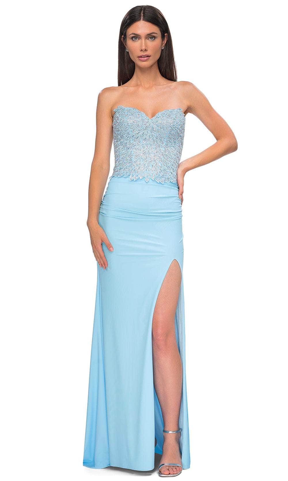 La Femme 32961 - Illusion Back Strapless Prom Gown Special Occasion Dress