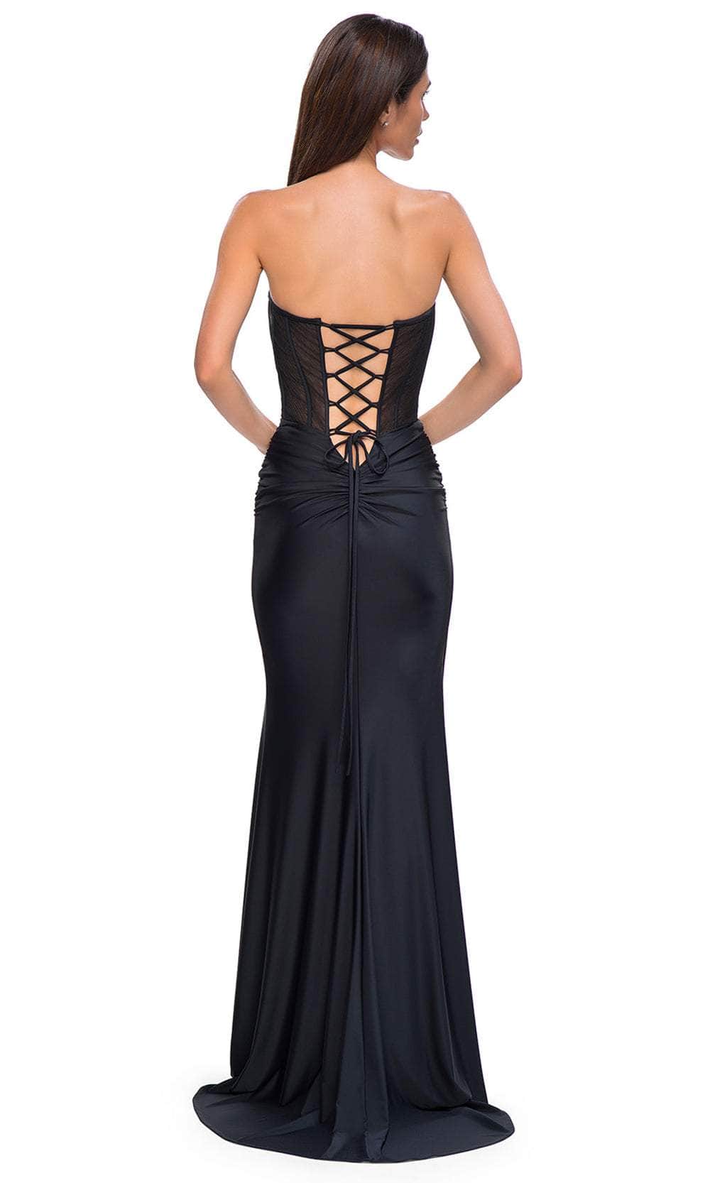 La Femme 32971 - Strapless Prom Gown with Slit Special Occasion Dress