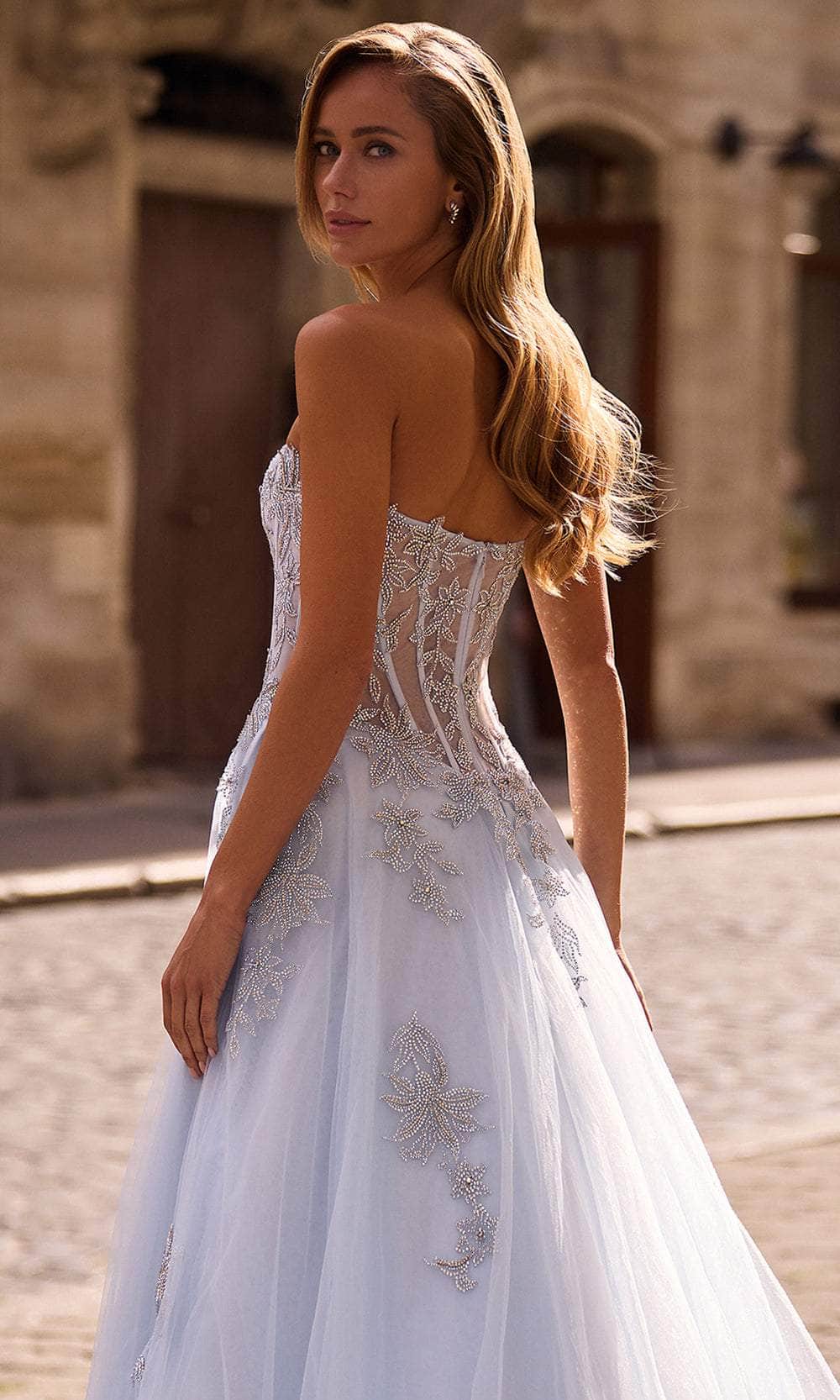 La Femme 33028 - Illusion Corset Embellished Prom Gown Special Occasion Dress