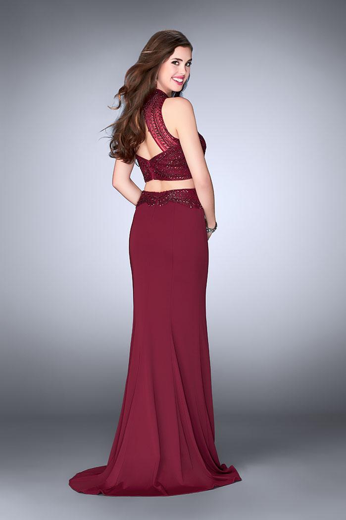 La Femme Gigi - 24051 Two-Piece Bead-Crusted Illusion Long Evening Gown Special Occasion Dress