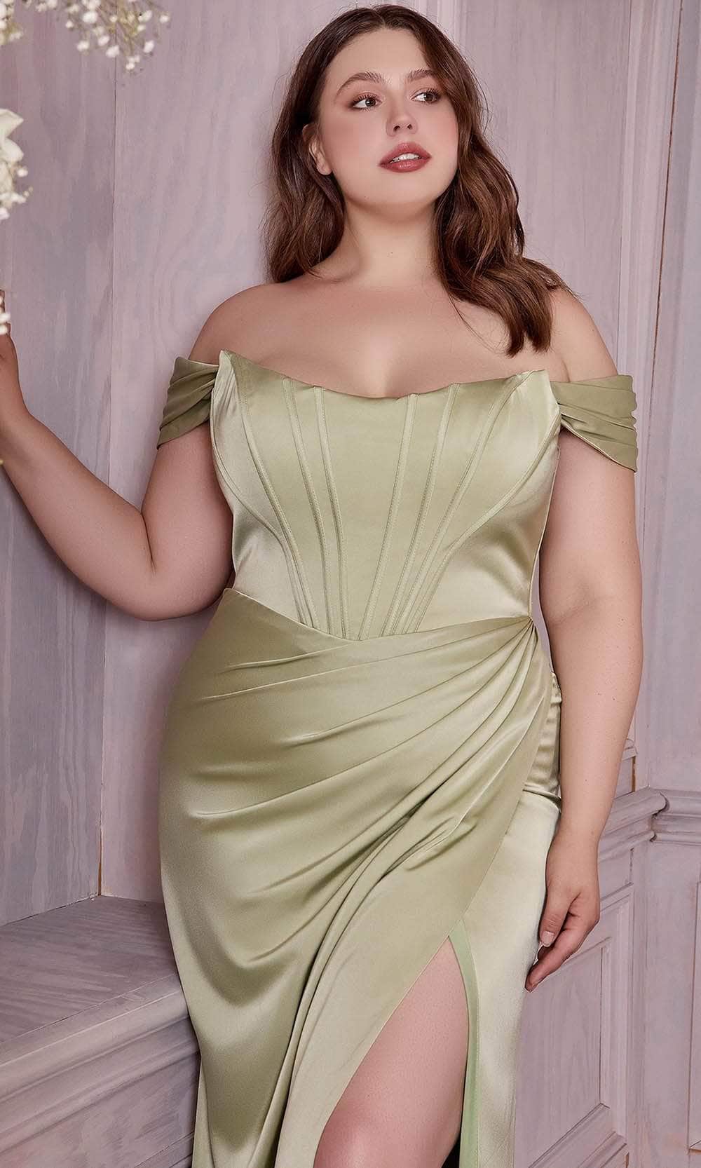 Ladivine 7484C Prom Dresses 18 / Sage