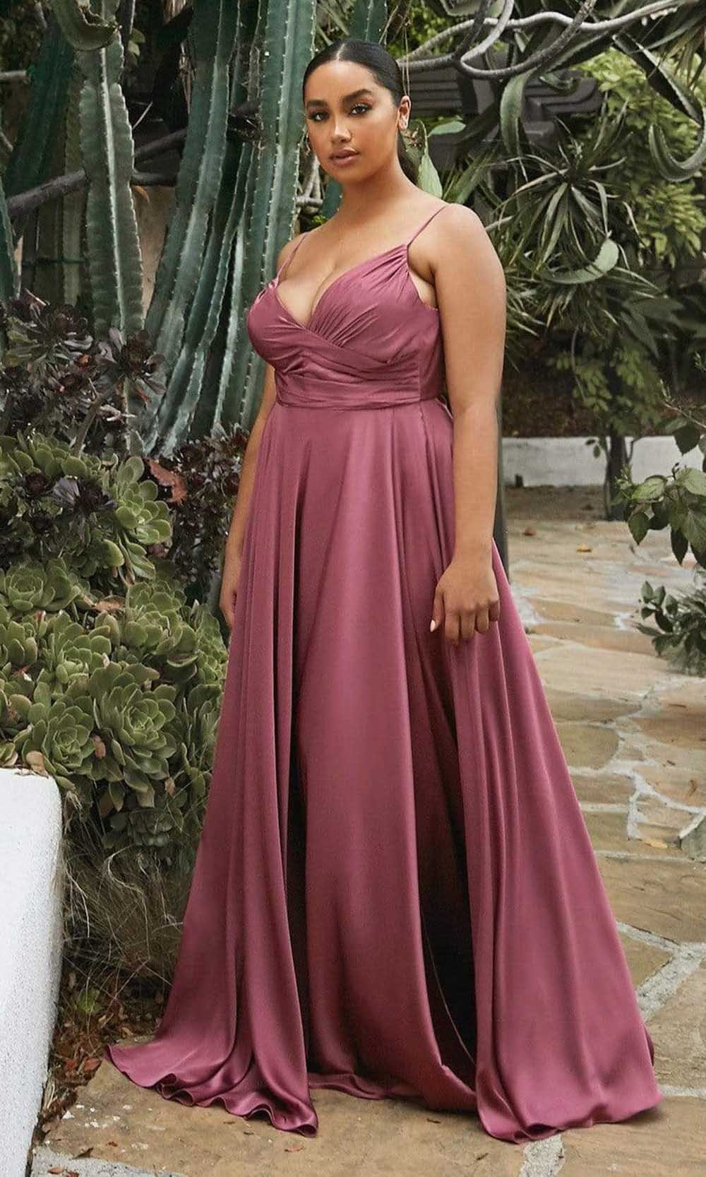 Ladivine 7485C Prom Dresses 16 / Mauve Rose