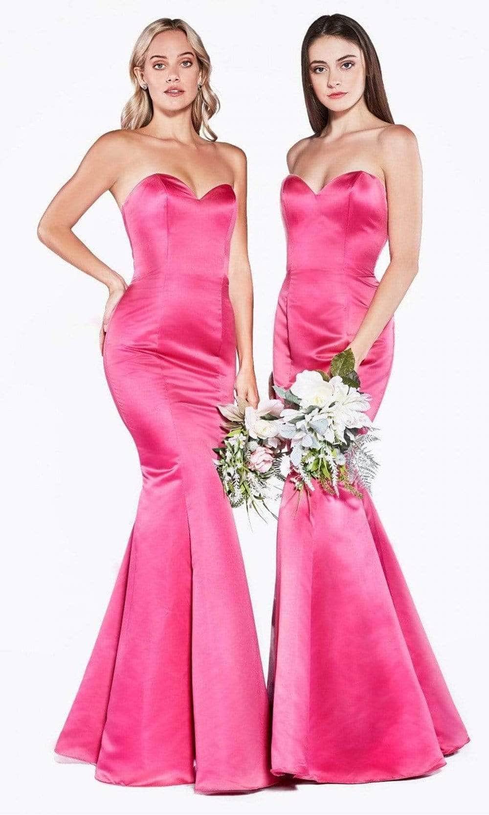 Ladivine 8792 Special Occasion Dress 2 / Fuchsia