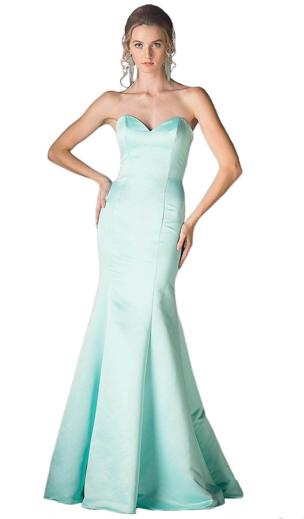 Ladivine 8792 Special Occasion Dress 2 / Mint