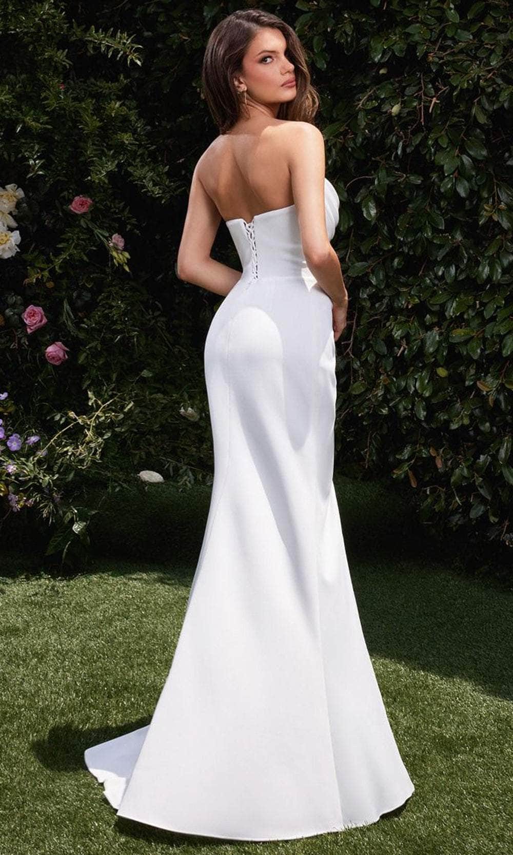 Ladivine Bridal CD355W - High Slit Sheath Bridal Dress