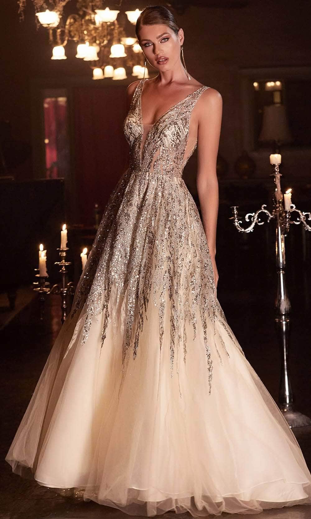 Ladivine C135 Prom Dresses 2 / Champagne