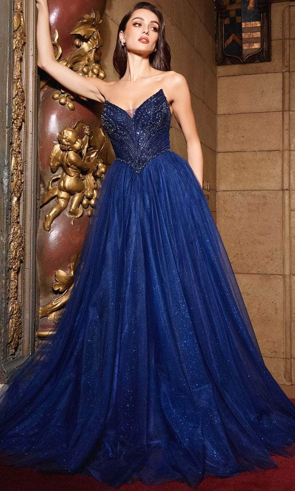 Ladivine CC415 - Beaded Bodice Long Gown