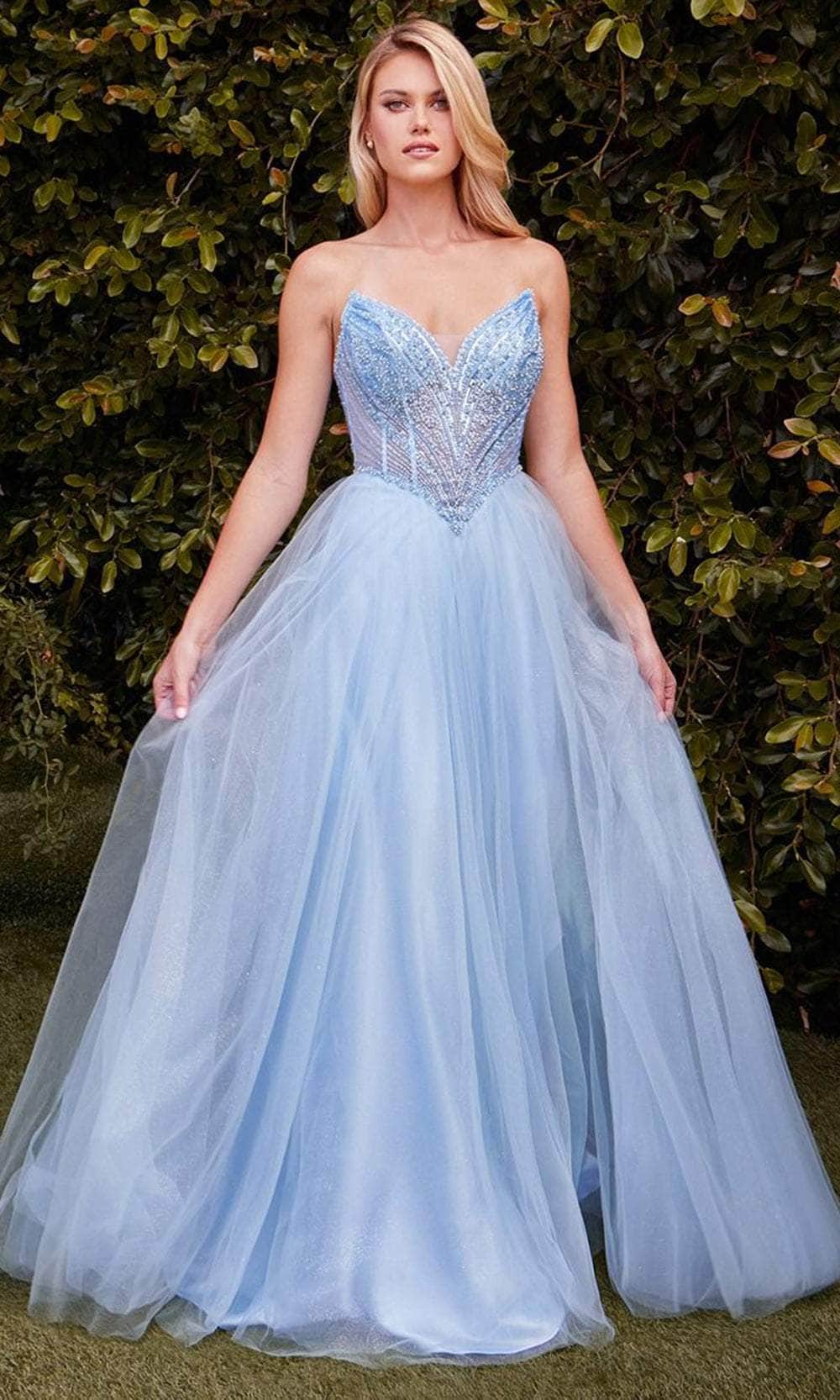 Ladivine CC415 - Beaded Bodice Long Gown