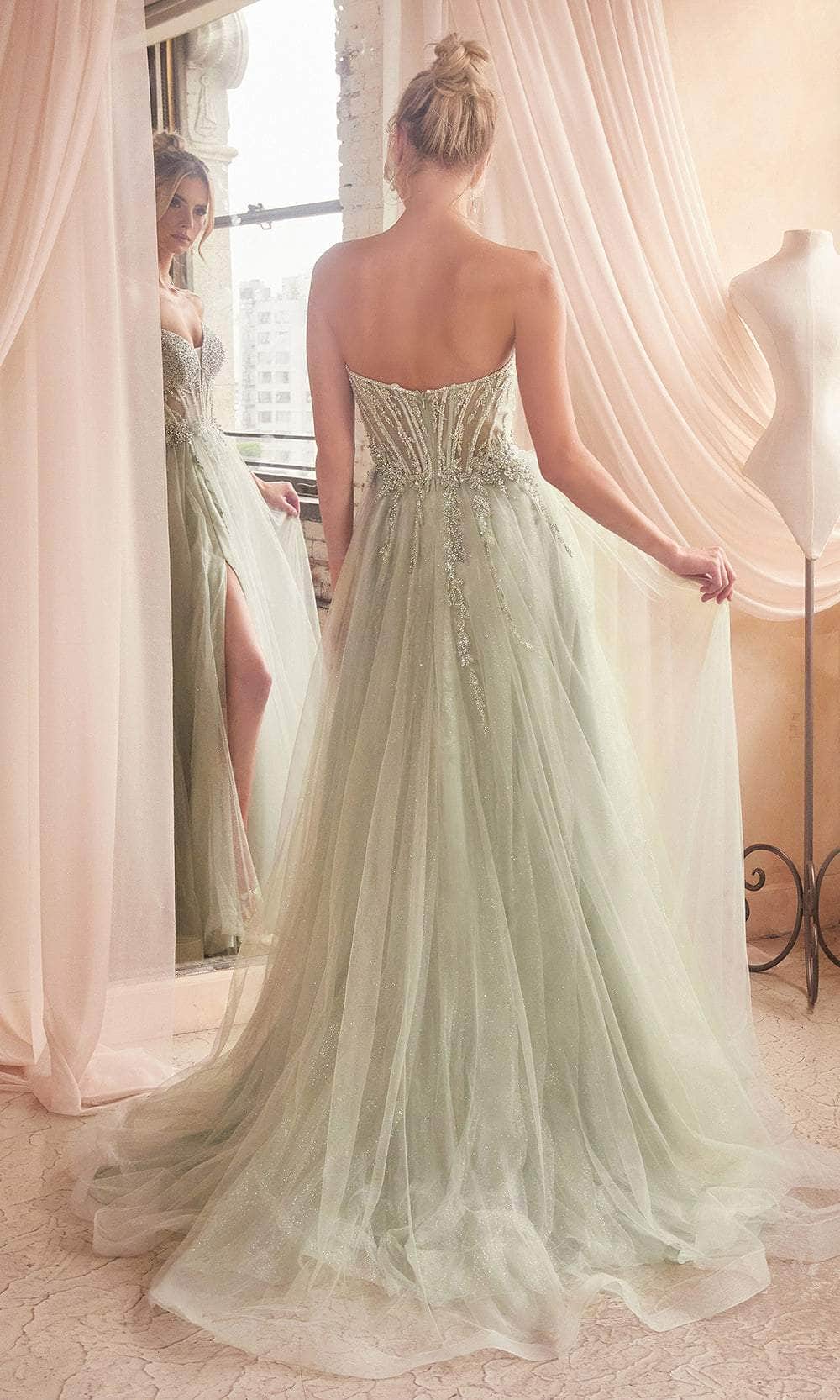 Ladivine CD0230 - Strapless A-Line Prom Gown Special Occasion Dresses