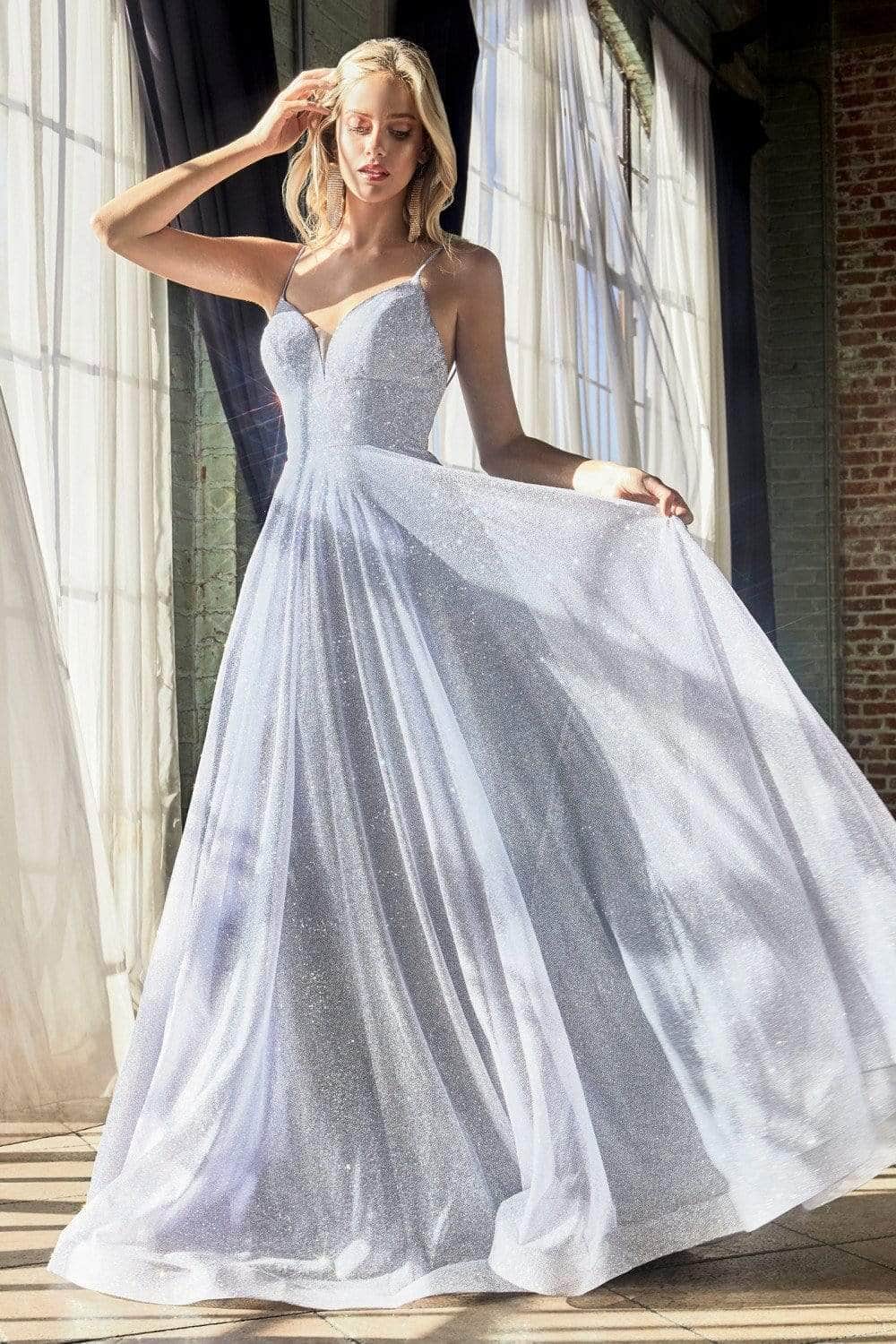 Ladivine CD205 - A-Line Glitter Evening Gown Ladivine CD205 - A-Line Glitter Evening Gown