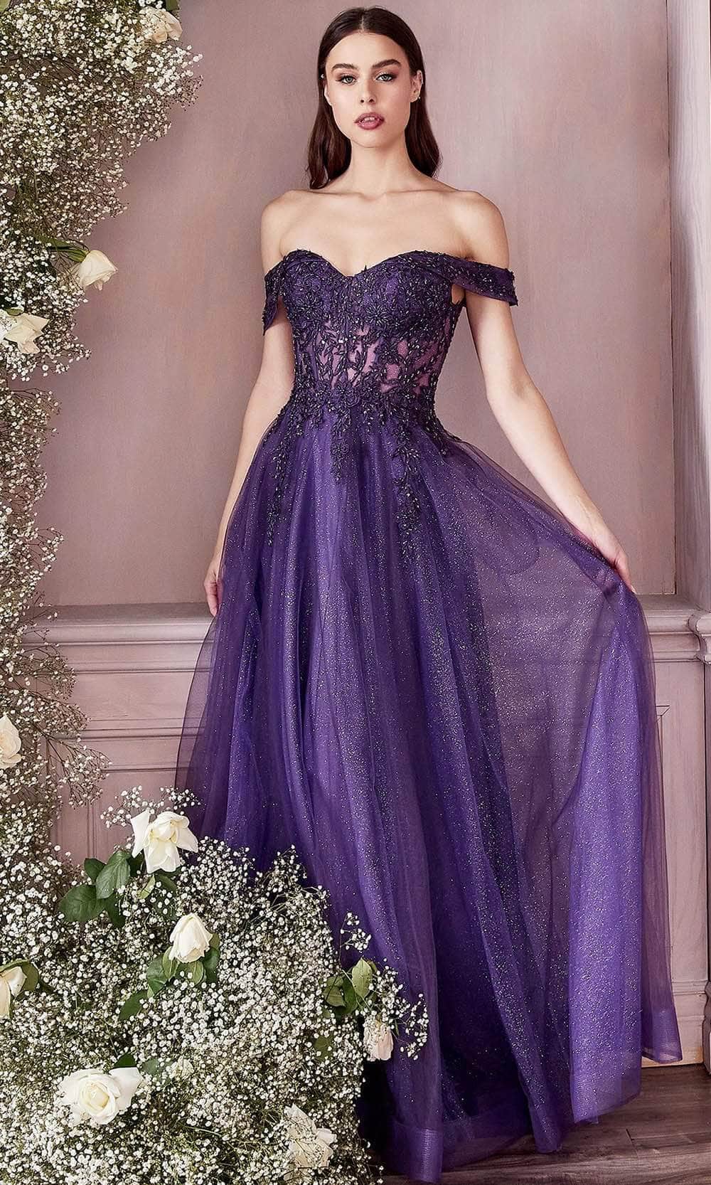 Ladivine CD961 Prom Dresses 2 / Purple