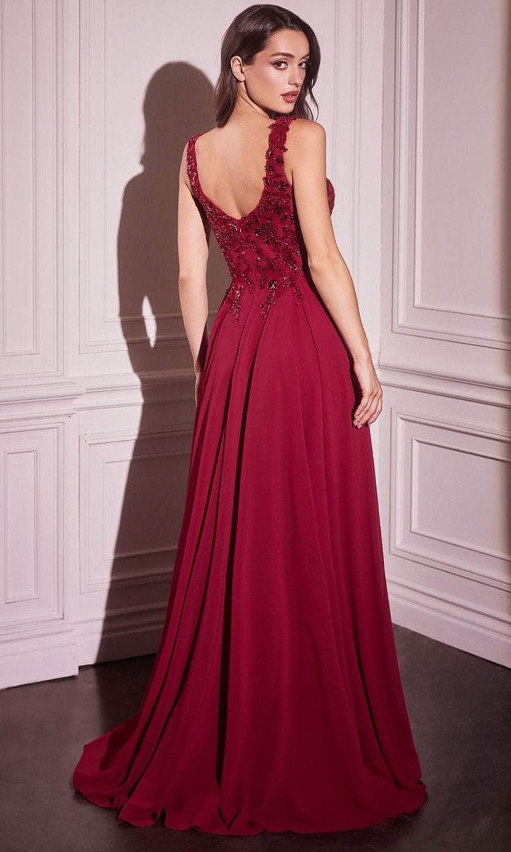 Ladivine CDS503 - Embellished Cape Evening Gown