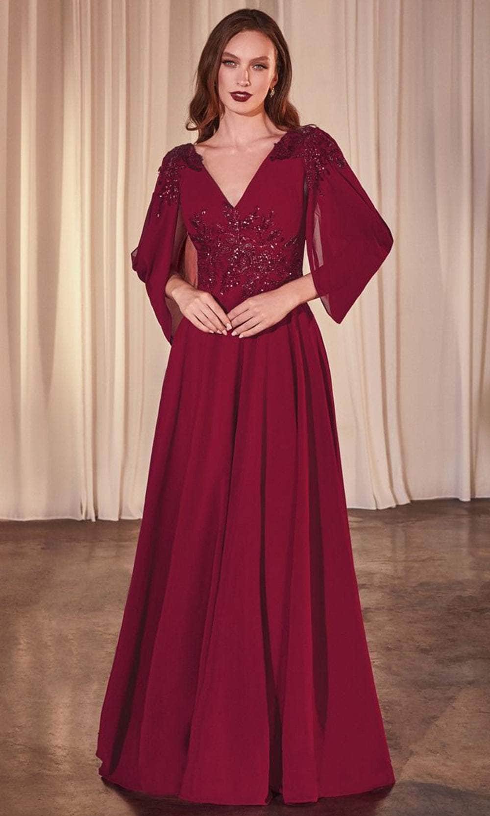 Ladivine CDS508 - Long Chiffon A-Line Dress