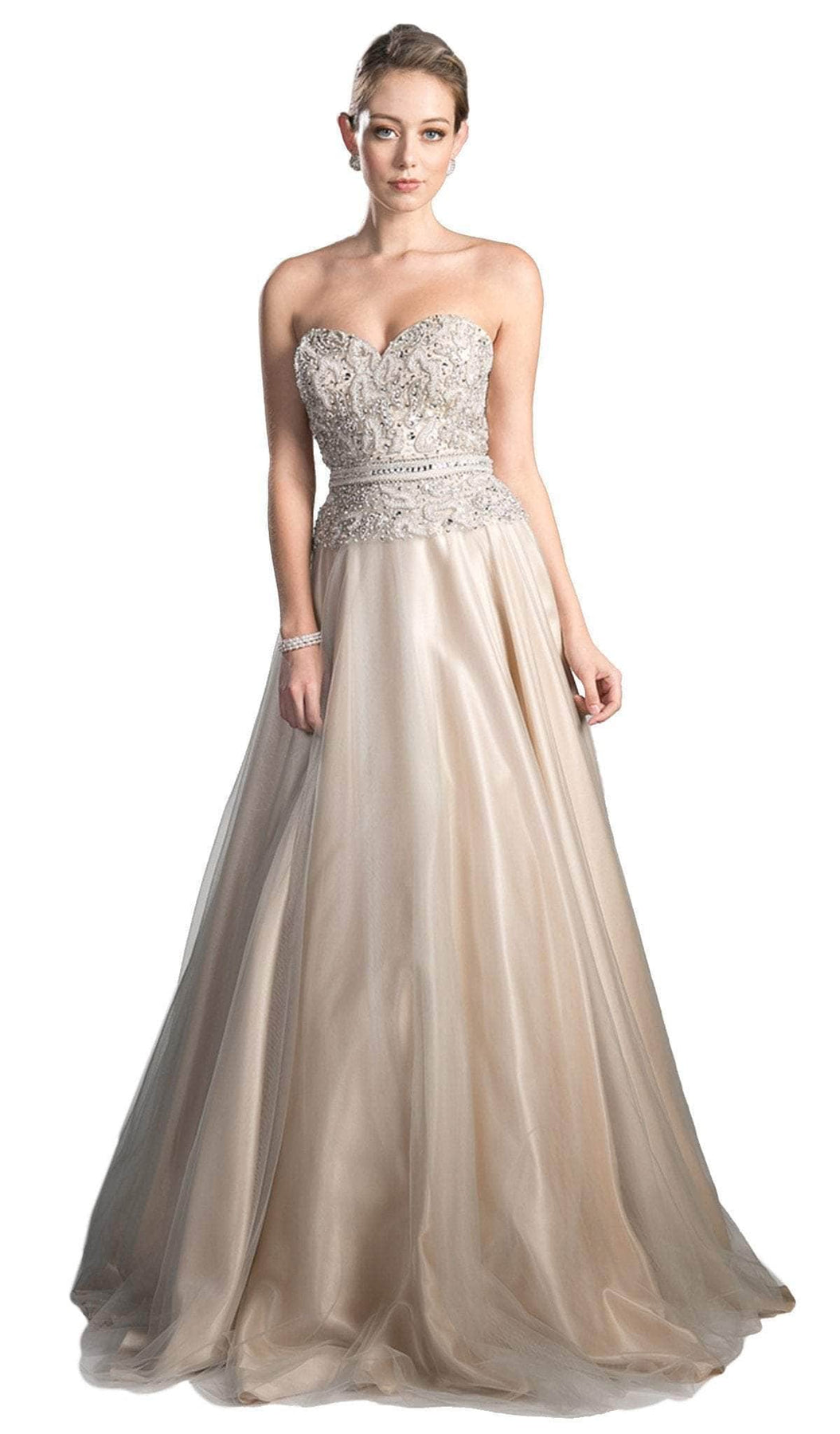 Ladivine CE0004 Special Occasion Dress 2 / Lt Silver
